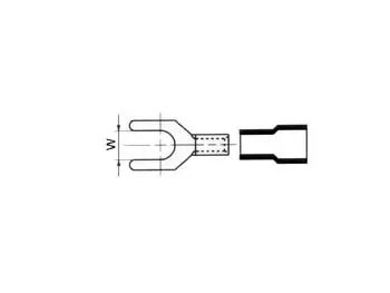 Velleman GP Series cosse à fourche 4,3 mm rouge isolée