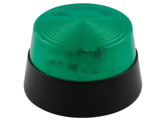 Velleman Edge Lit voyant clignotant LED vert 12 V 77 mm intérieur