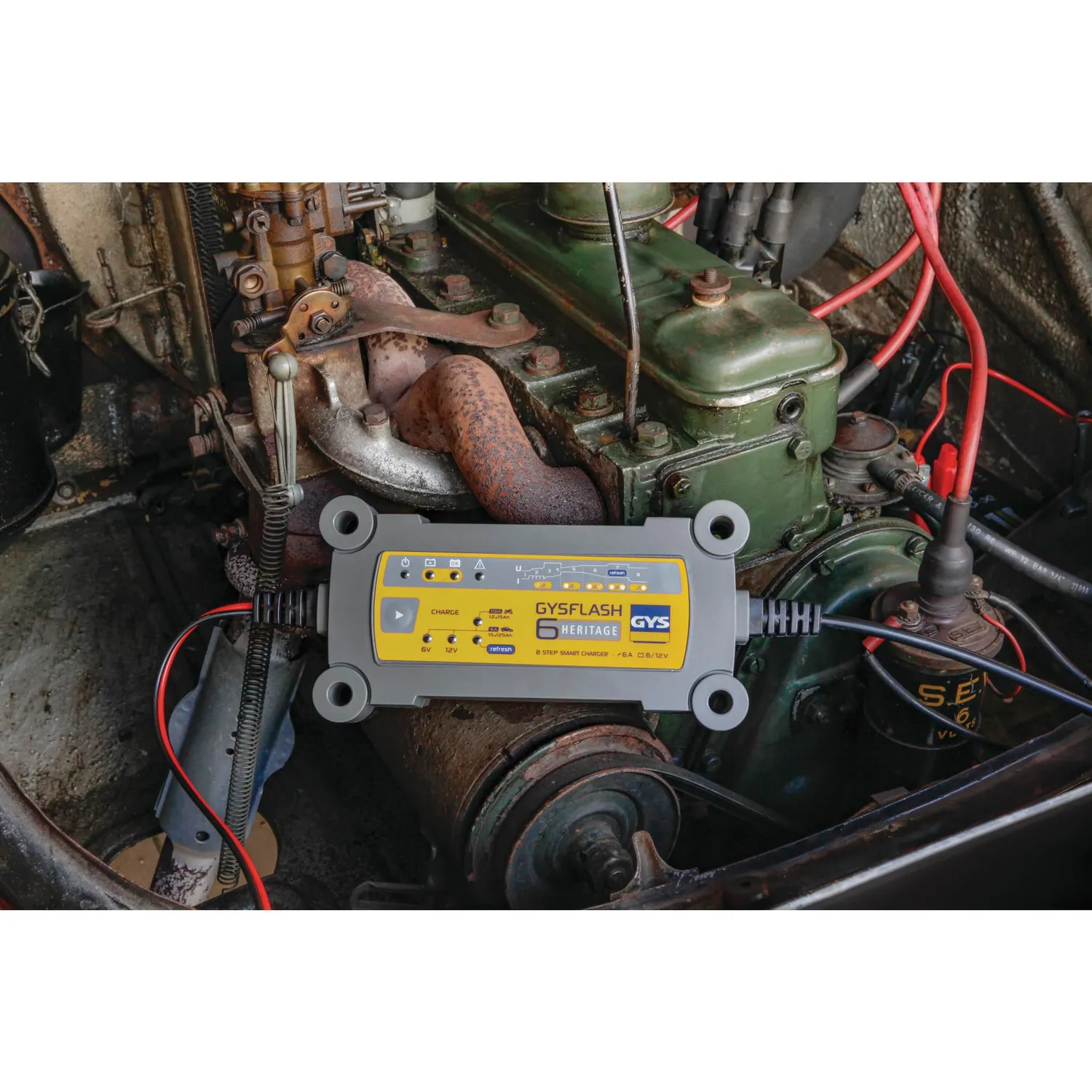 GYS Gysflash Heritage 6A chargeur batterie 6/12 V IP65
