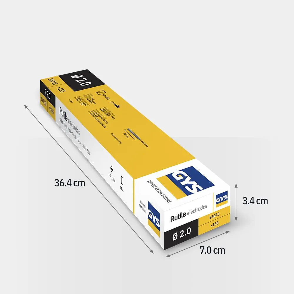 GYS électrodes rutiles E6013 Ø 2,0 mm 155 baguettes