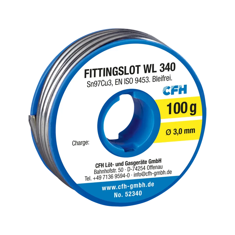 CFH WL 340 fil à souder cuivre sans plomb 100 g Ø 3 mm