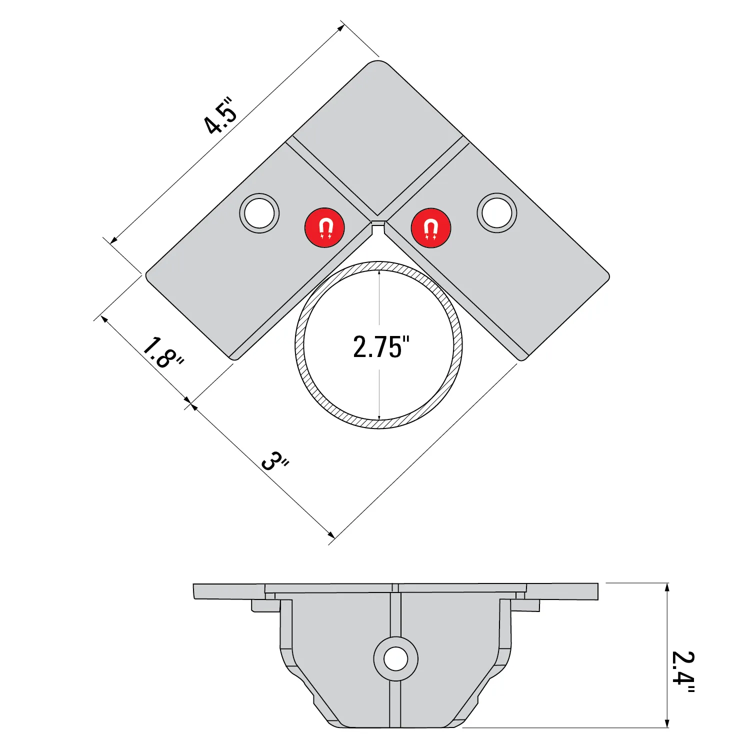 STRONG HAND EUROPE MagBrace serre-joint à ressort magnétique 90°