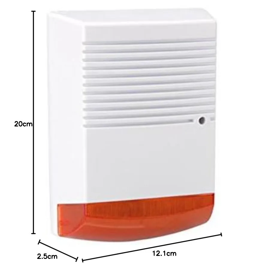 Velleman Edge Lit Series sirène factice LED rouge clignotante IP44