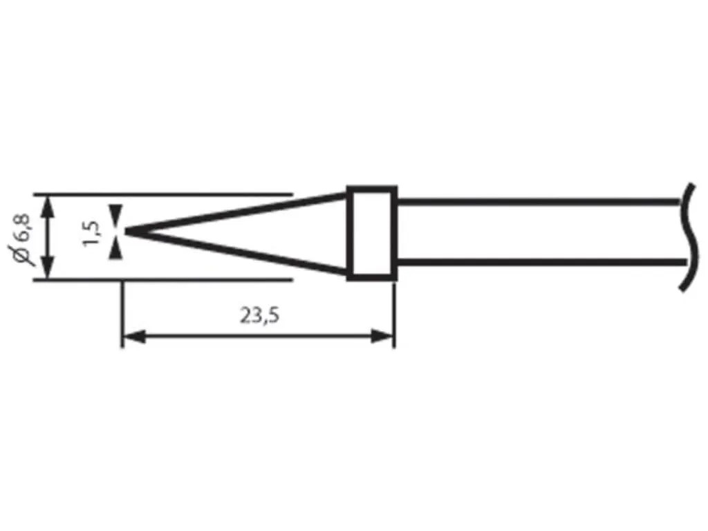 Velleman GP Series panne de rechange VTS30LF conique 1,2 mm