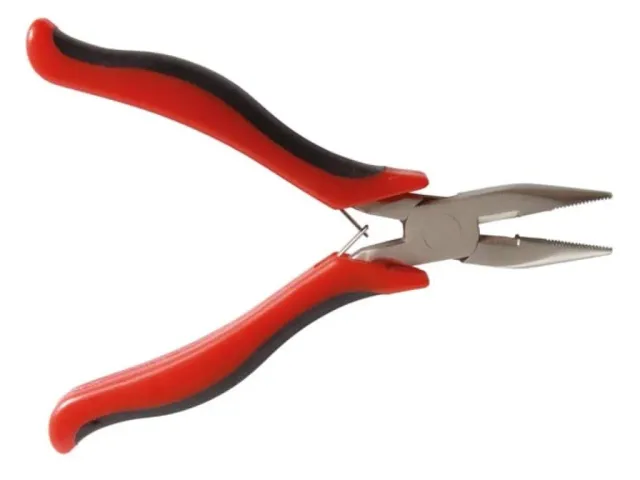 Velleman pince à bec long demi-ronde 12,2 cm en acier Cr-V