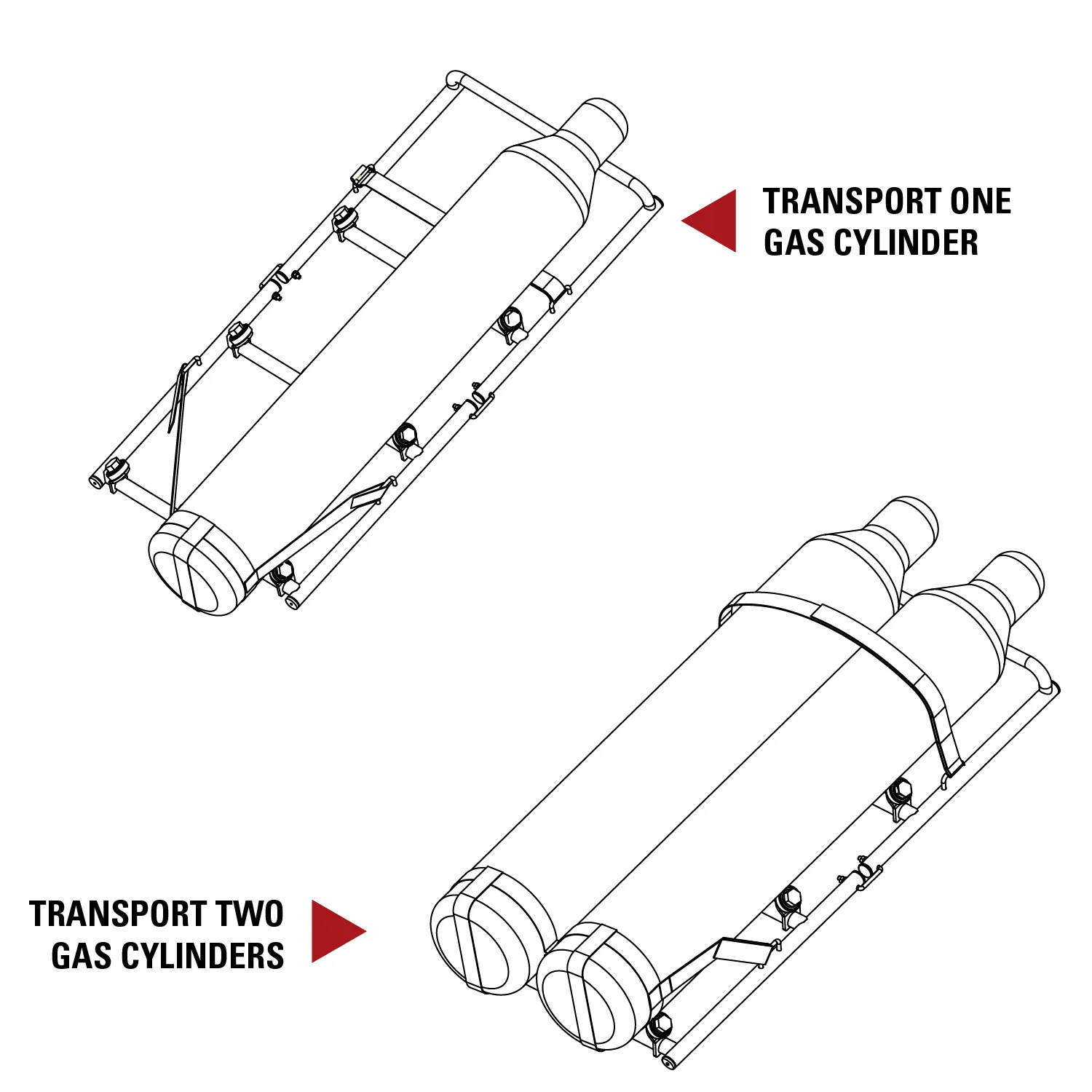 Strong Hand CGR240 rack transport bouteilles gaz camion
