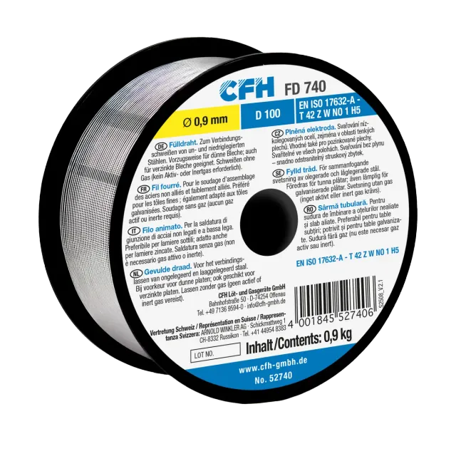 CFH FD 740 fil fourré de soudage 0,9 mm 0,9 kg sans gaz