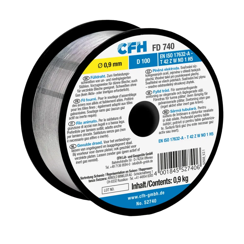 CFH FD 740 fil fourré de soudage 0,9 mm 0,9 kg sans gaz