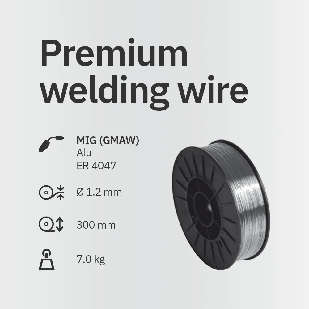 GYS AlSi12 fil plein MIG aluminium Ø 1,2 mm, bobine 7 kg, fonderie