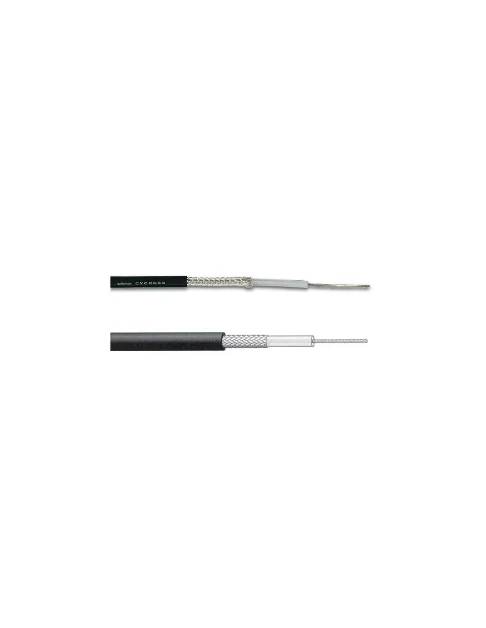 Velleman CXCRG58 câble coaxial RG-58 C/U noir 100 m 50 Ω