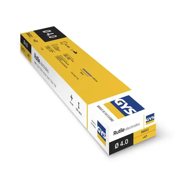GYS E6013 électrodes rutiles MMA Ø 4 mm x 350 mm demi-étui 47 pièces