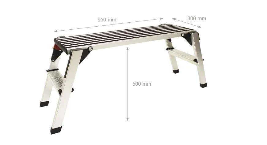 GYS marche-pied pliable aluminium pour atelier