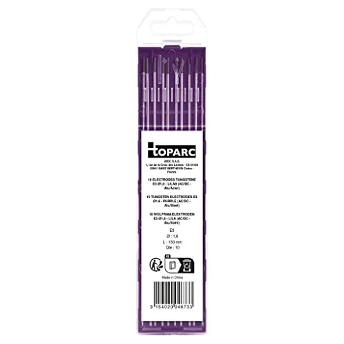 GYS Électrodes Tungstène E3 Ø1,6 Lilas Étui de 10