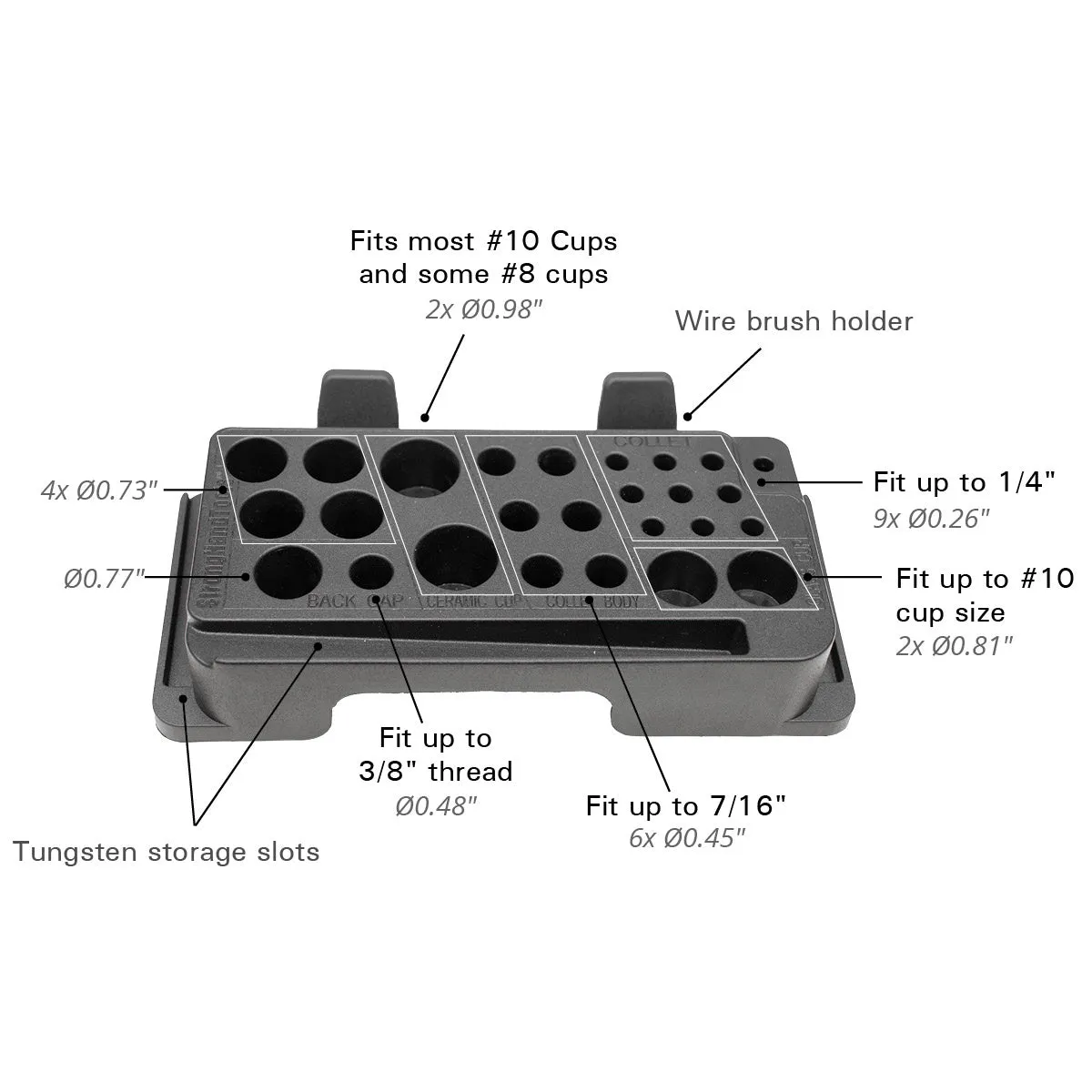 Strong Hand Europe TIG Part organiseur 27 emplacements