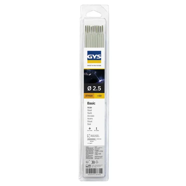 GYS Métal d'Apport MMA E7018 électrodes basiques 2,5 mm x 350 mm