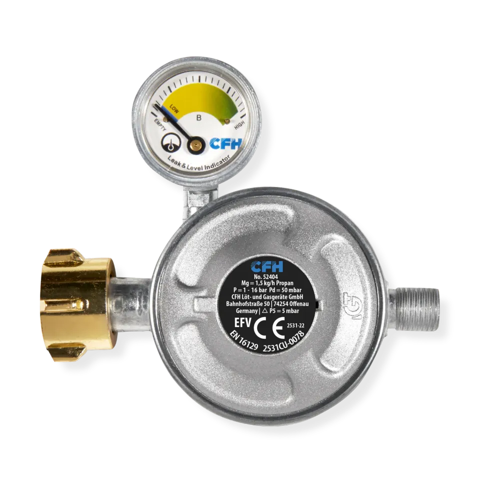 CFH Gasdruckregler DRF 404 détendeur 50 mbar avec manomètre