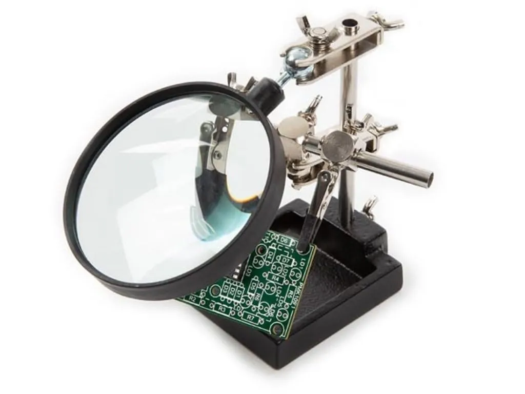 Velleman VTLLAMP Series troisième main avec loupe 1,75× éclairée