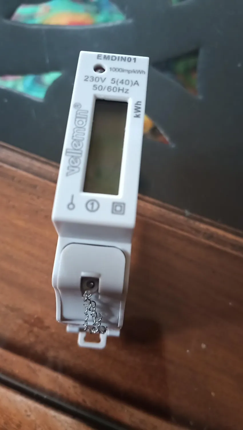 Velleman compteur d’énergie monophasé 40 A rail DIN LCD