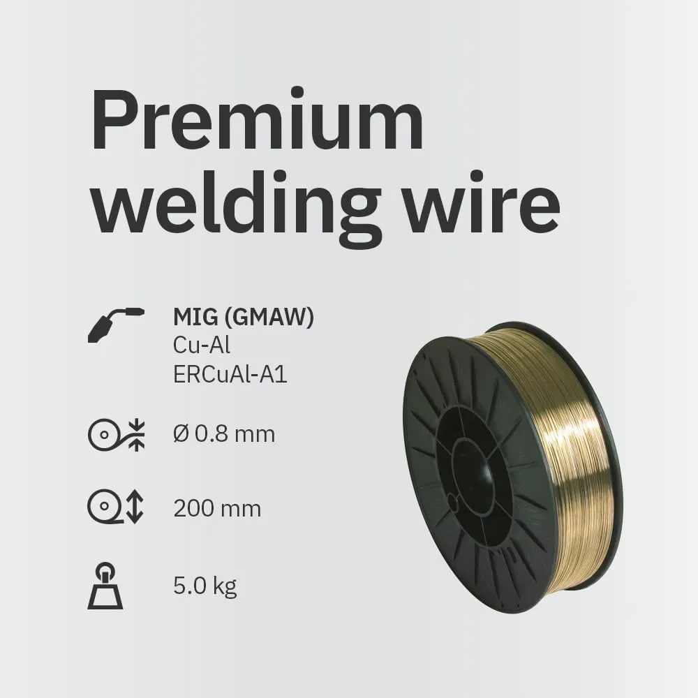 GYS CuAl8 ERCuAl-A1 fil de brasage Ø 0,8 mm, bobine 5 kg S200