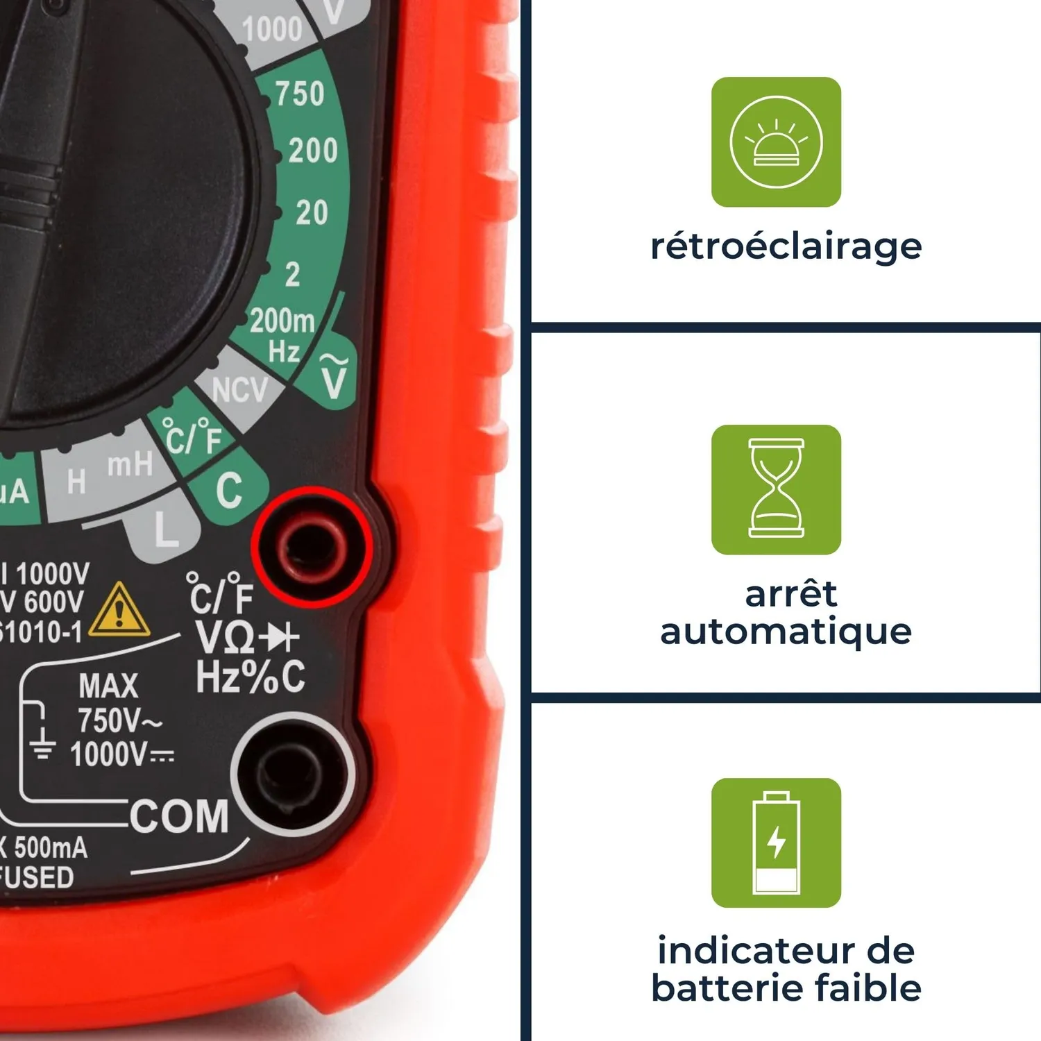 Velleman GP Series multimètre numérique sans contact avec mesure température