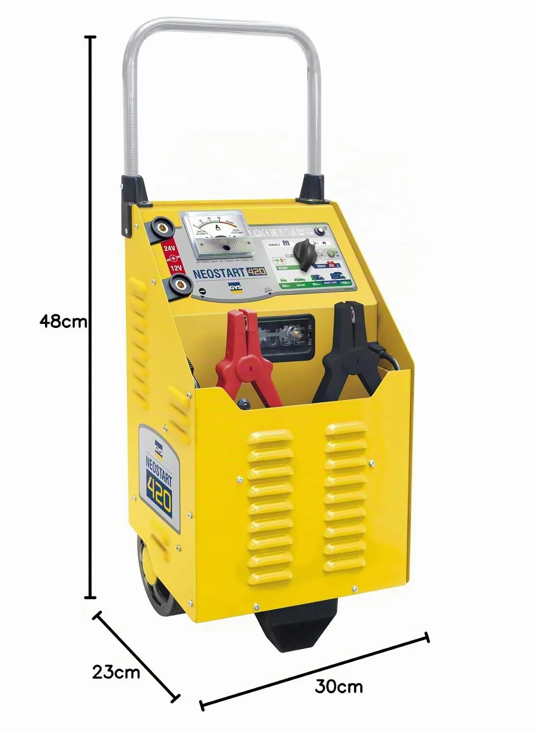 GYS 420 NEOSTART chargeur-démarreur 12/24 V sur roues