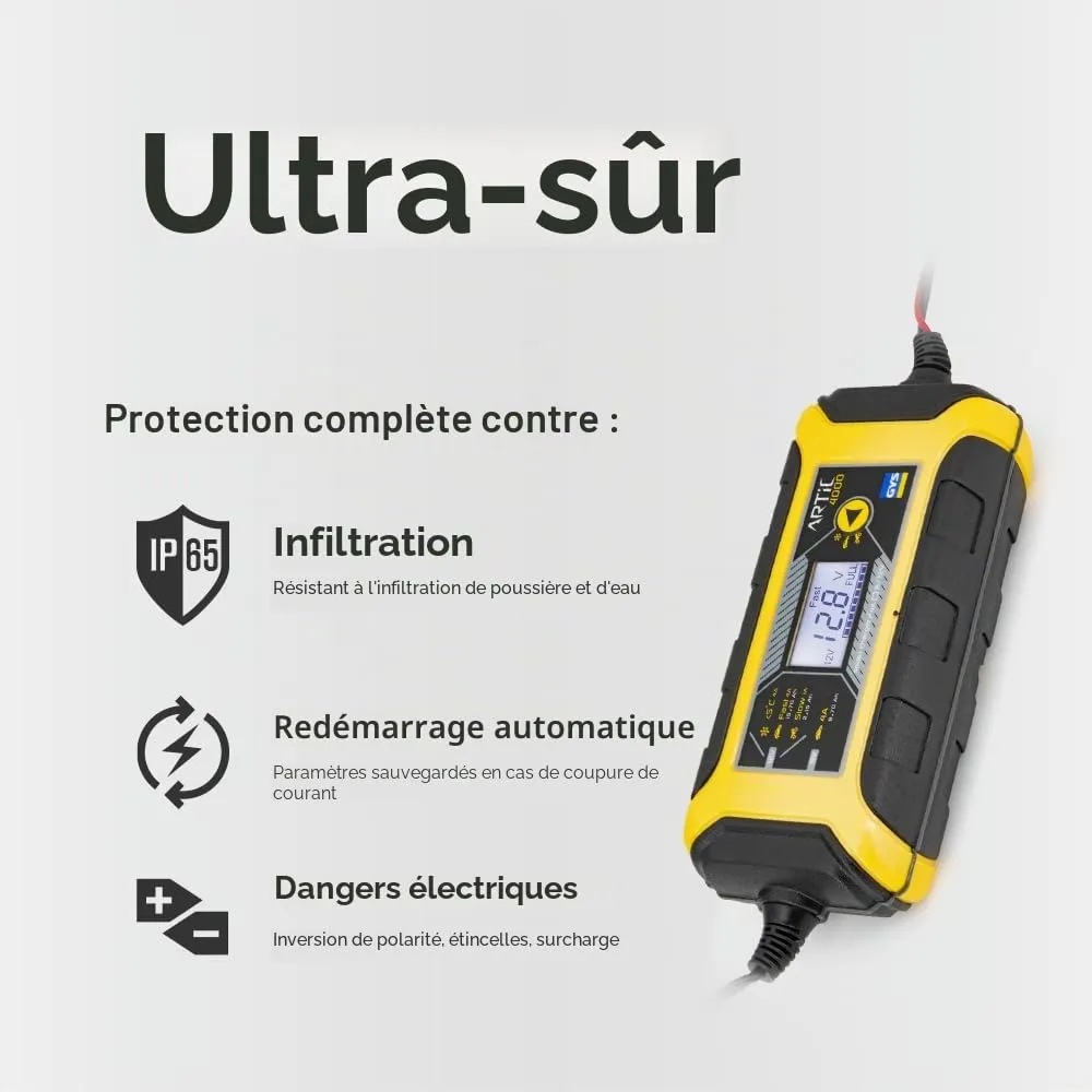 GYS Artic 4000 029583 chargeur batterie 6/12 V 8–70 Ah