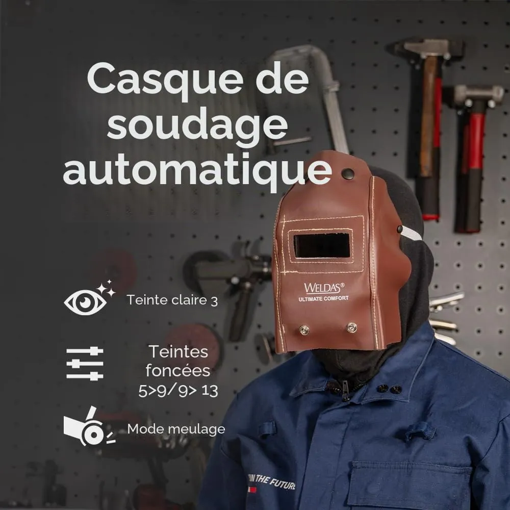 GYS Masque de soudage pliable en cuir teinte 11 92 x 36 mm