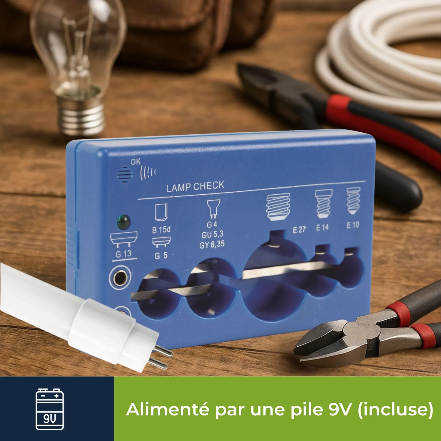 Velleman VTLLAMP testeur de lampes à LED et bip