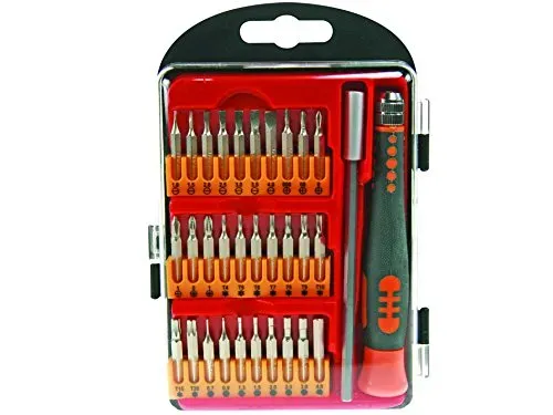 Velleman ensemble de tournevis de précision 32 pièces noir orange
