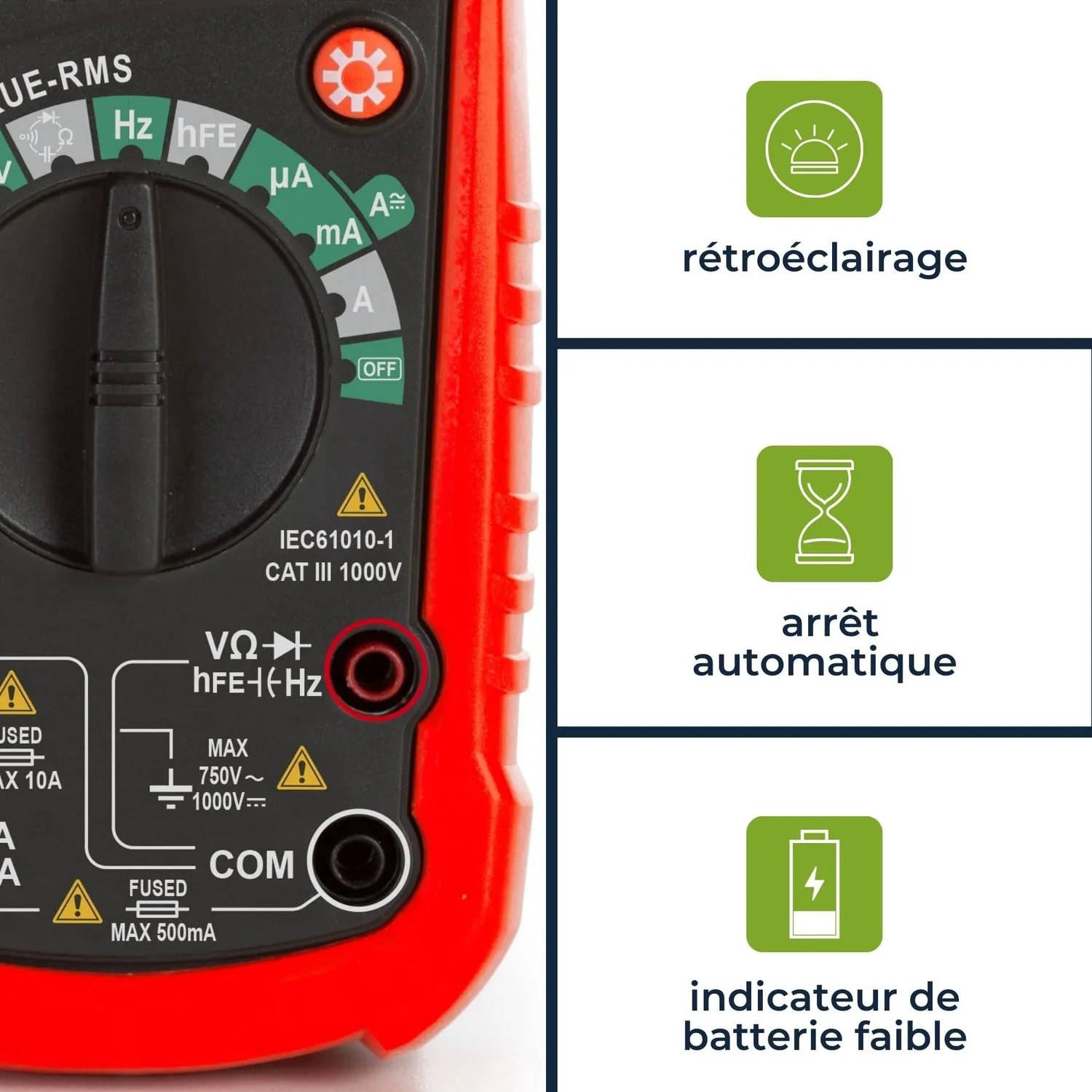 Velleman GP Series multimètre numérique sans contact, maintien des données