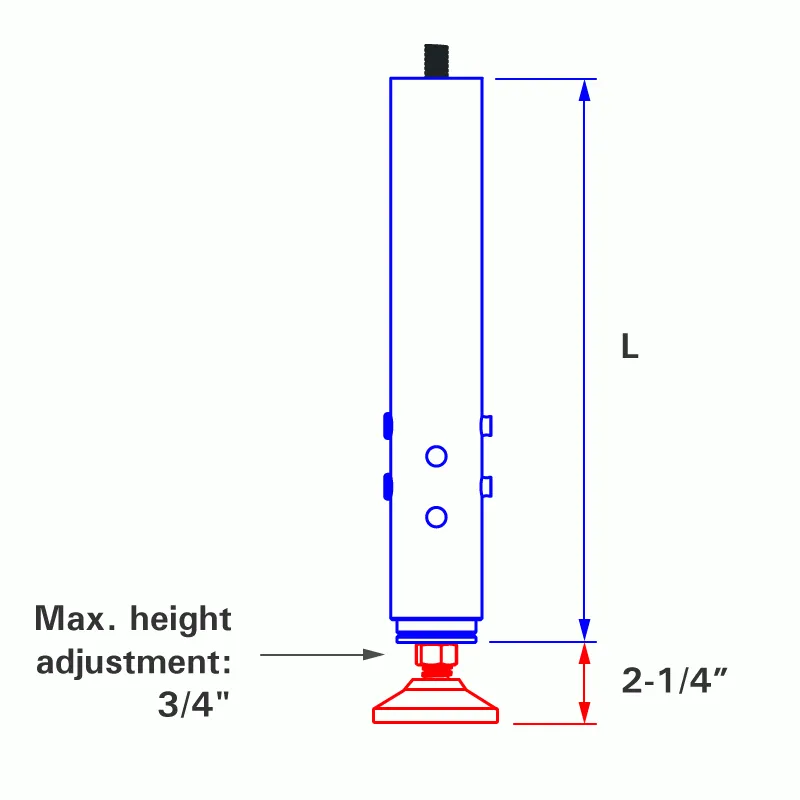 Strong Hand MAX TML pied table rond acier réglable