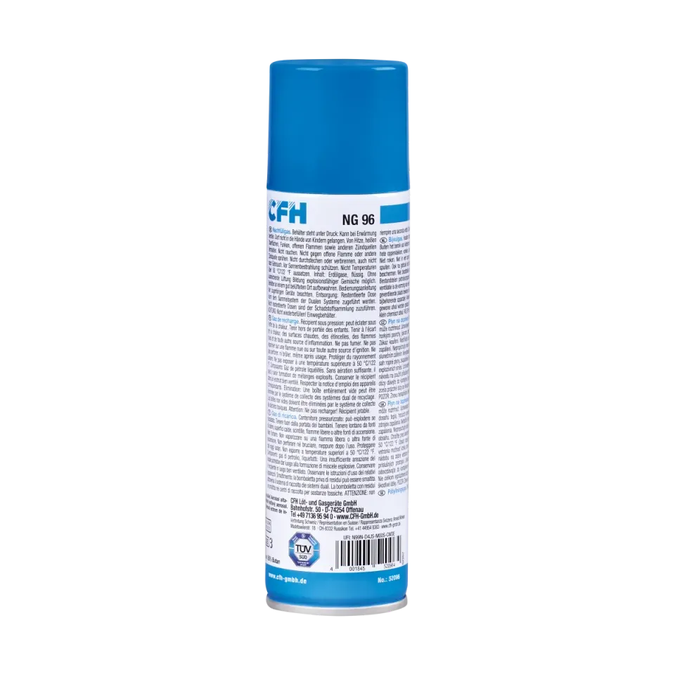 CFH NG 96 gaz de recharge 250 ml pour briquets et appareils à gaz
