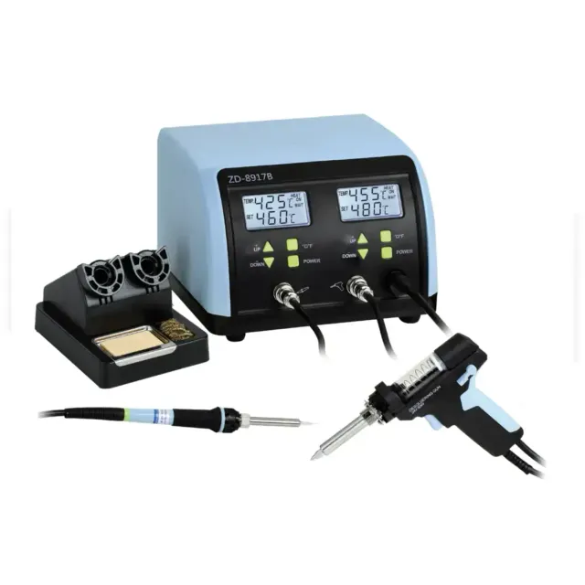 Zhongdi ZD-8917B station de soudage 2 en 1 fer et dessoudage