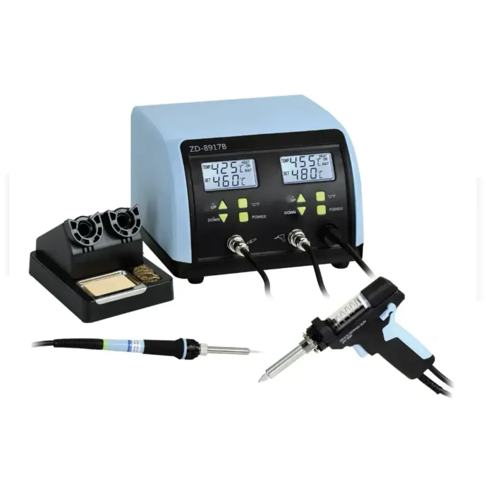 Zhongdi ZD-8917B station de soudage 2 en 1 fer et dessoudage