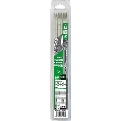 GYS électrodes inox 316L Ø 2,5 mm étui de 30 MMA