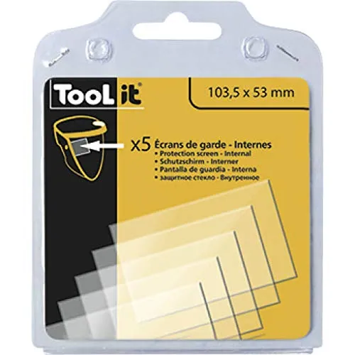 GYS Écrans internes 103 x 53 mm pour masque Master 9/13, lot de 5
