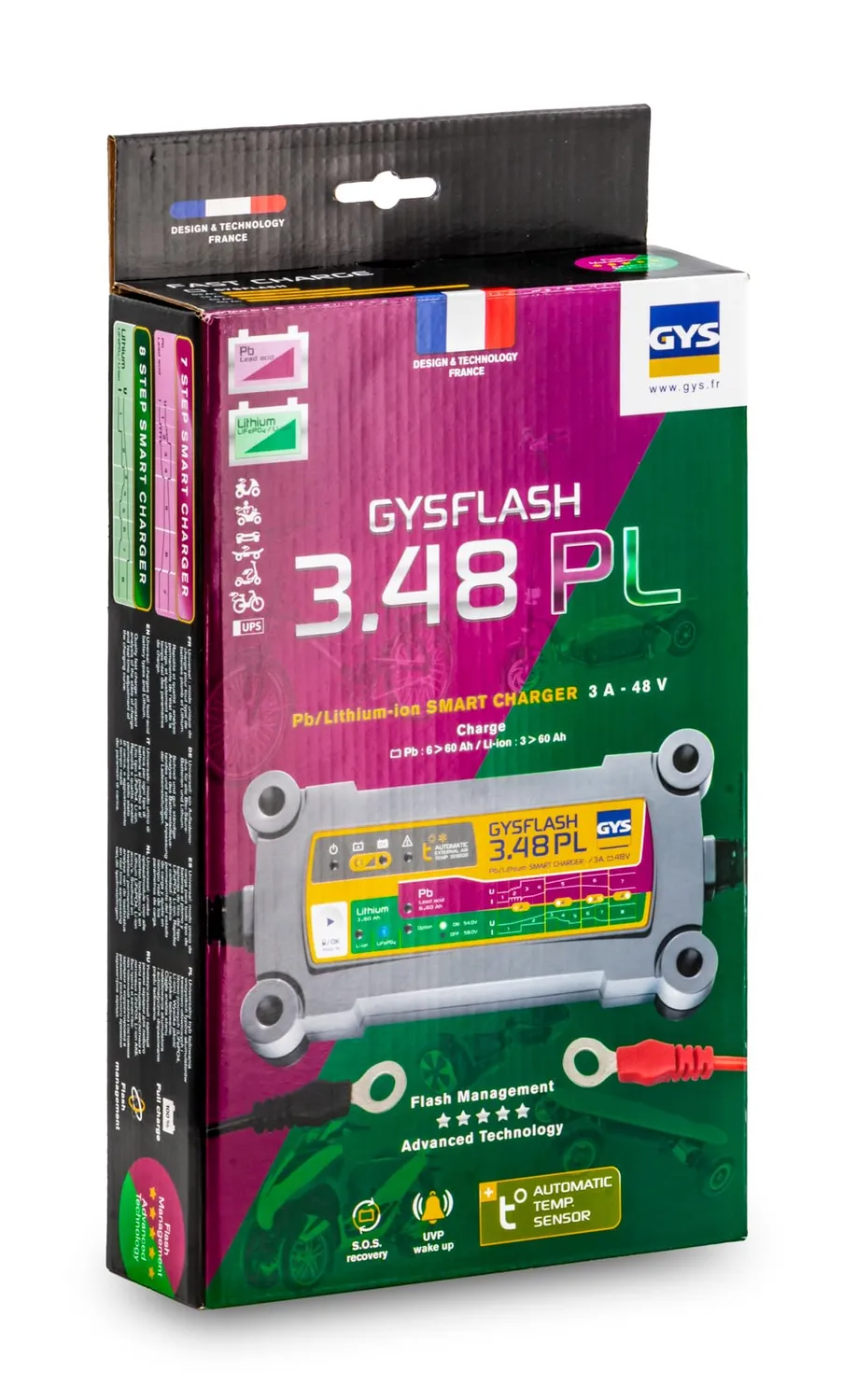 GYS GYSFLASH 3.48 PL chargeur batterie 48 V intelligent