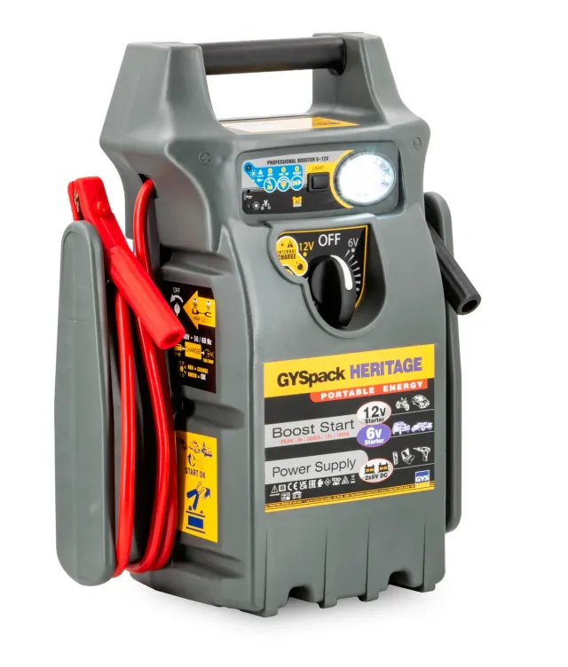 GYS Gyspack Heritage démarreur 6/12 V 20 Ah – double tension
