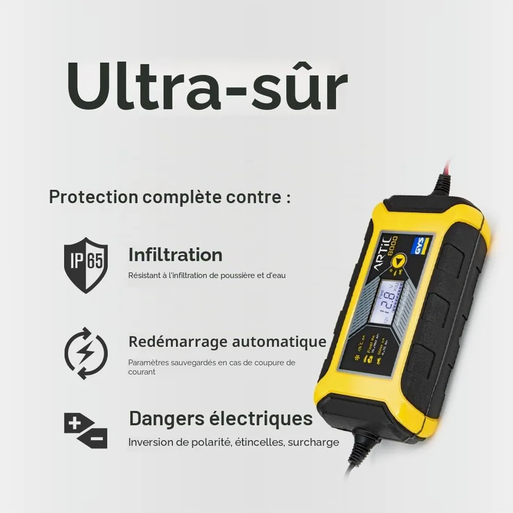 GYS Artic 8000 chargeur de batterie 12 V 2/8 A
