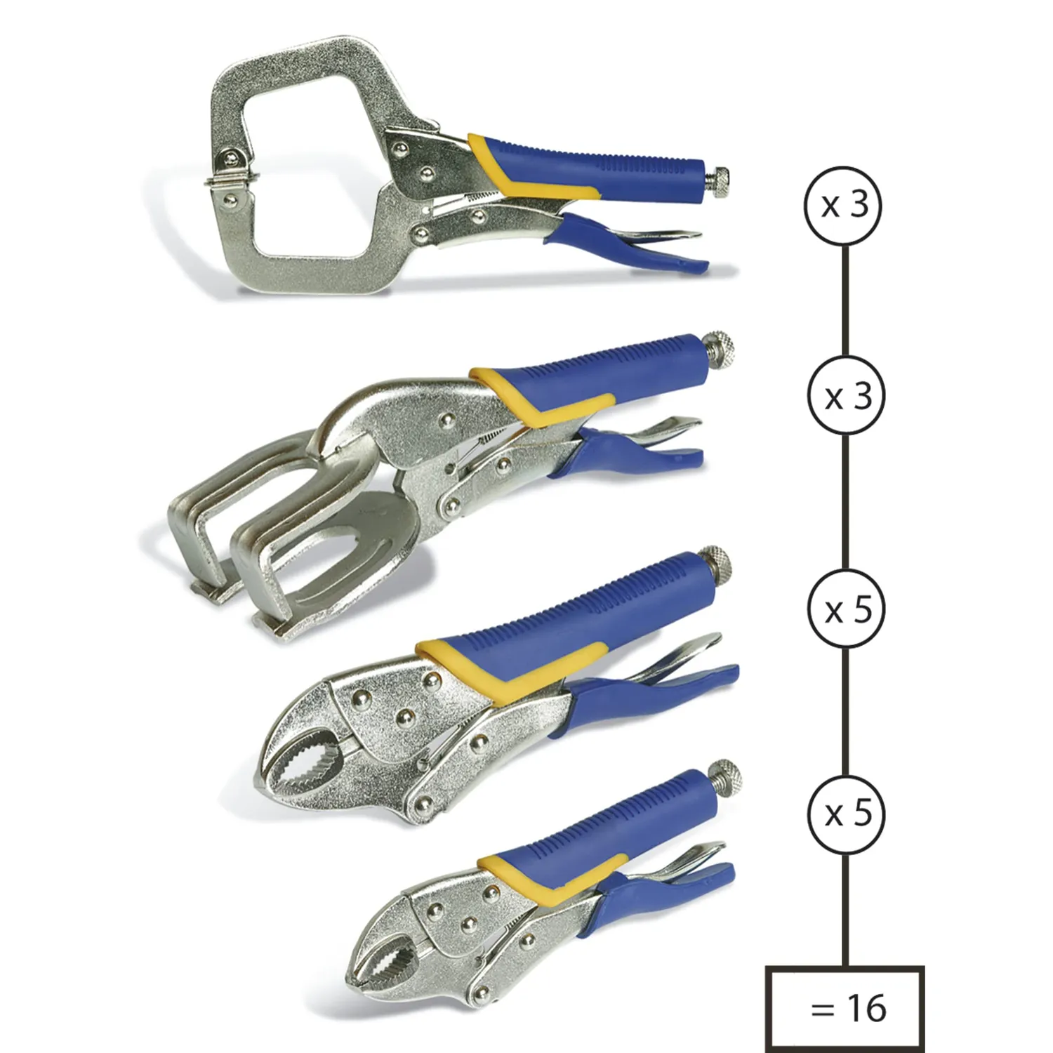 GYS Grip pinces étau étui 16 pièces 050266 pro