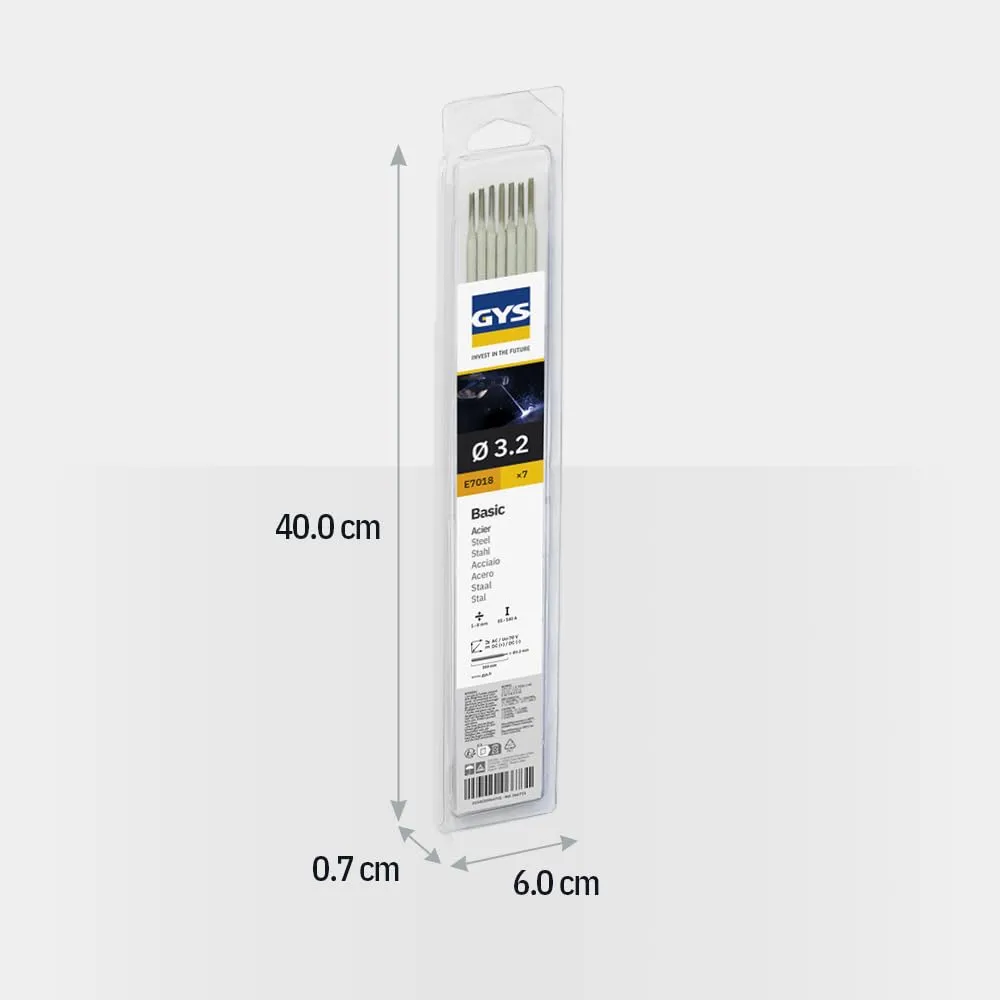 GYS E7018 électrodes soudage Ø3,2 mm blister 7 basiques