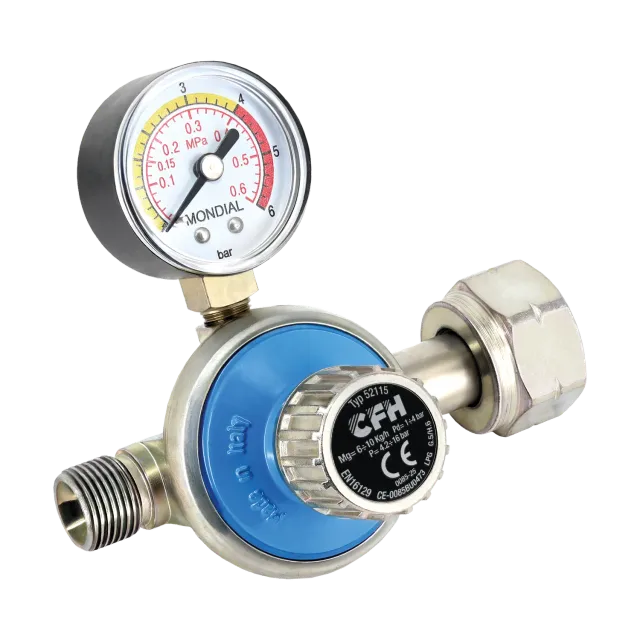 CFH DR 115 détendeur gaz avec manomètre 1–4 bar