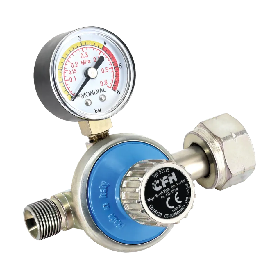 CFH DR 115 détendeur gaz avec manomètre 1–4 bar