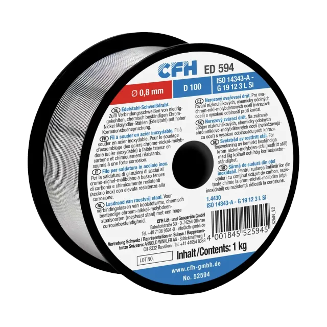 CFH ED 594 fil à souder inox 0,8 mm bobine 1 kg CrNiMo