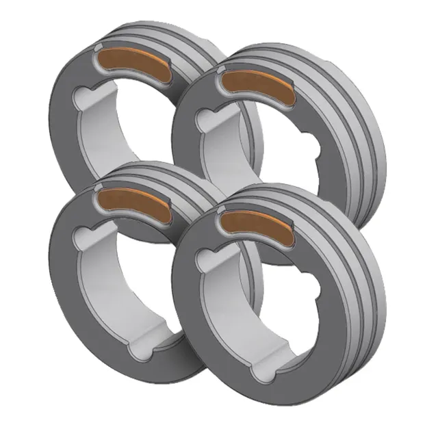 GYS 061910 rouleaux d’entraînement type F alu Ø 1,2/1,6 mm, orange/jaune, lot de 4