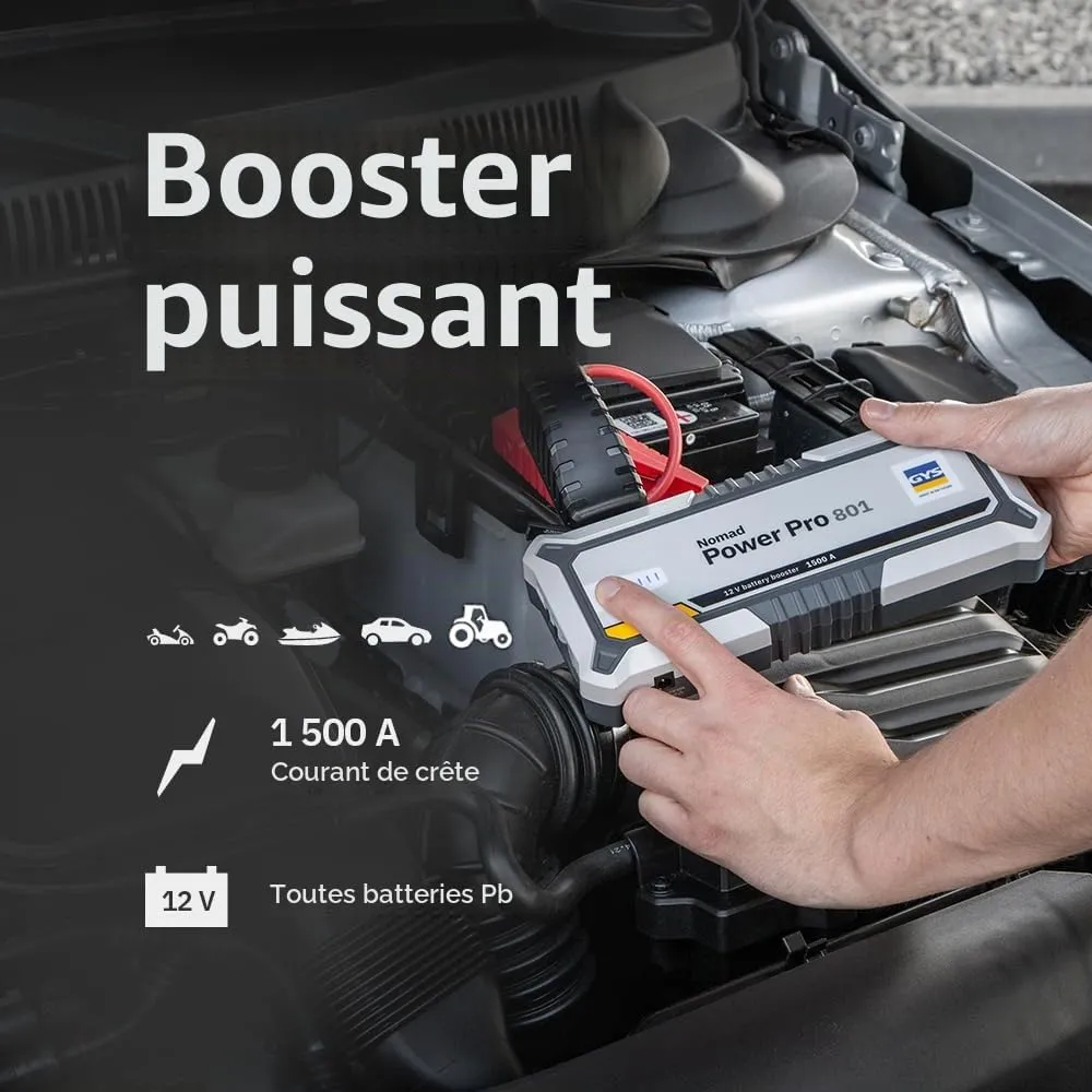 GYS Nomad Power Pro 801 booster batterie 12V lithium