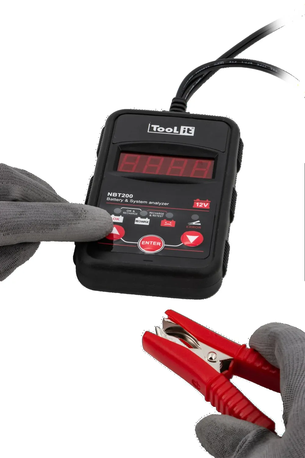 GYS 024168 testeur de batterie 12 V avec colliers plomb