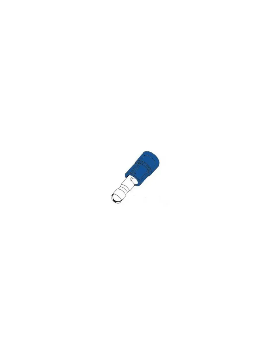 Velleman cosses cylindriques mâles bleues 10 pièces