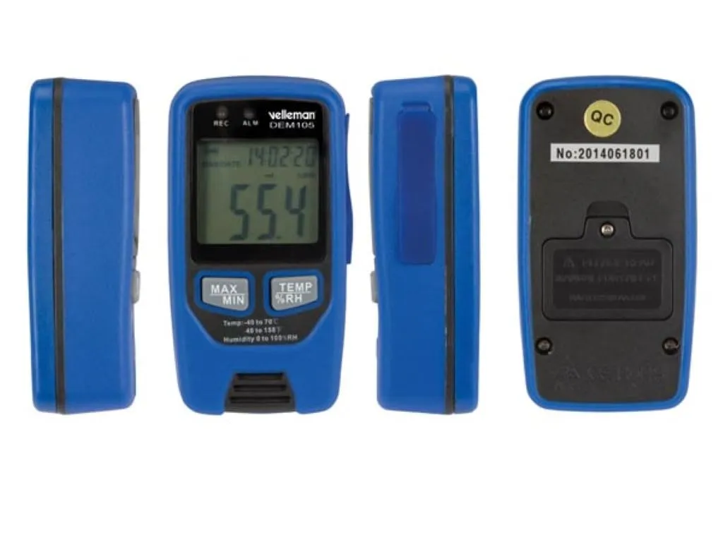 Velleman GP datalogger température humidité USB LCD