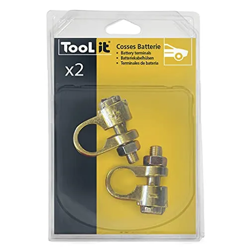 GYS Cosses batterie simple serrage VL brochables, kit 2 pièces